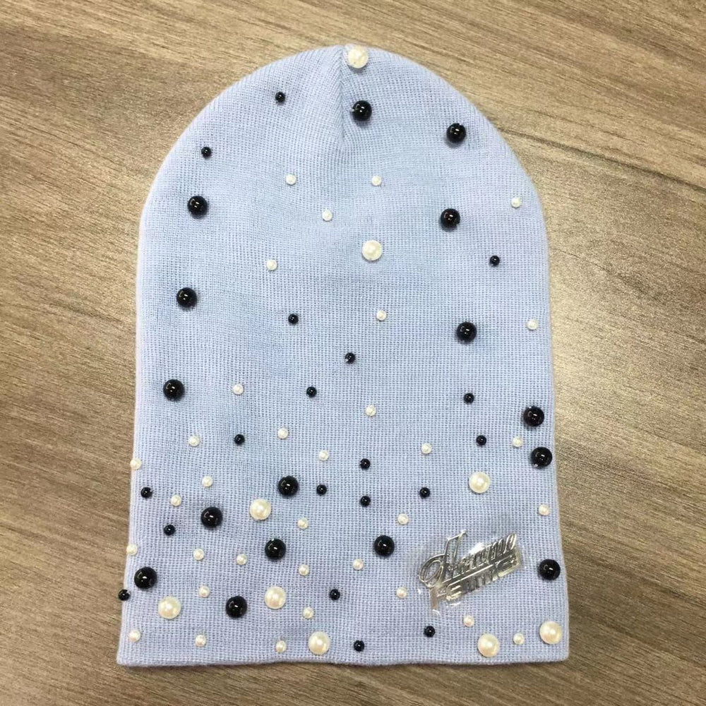 Homme + Femme Pearl Beanie in baby blue – view 2 of 3