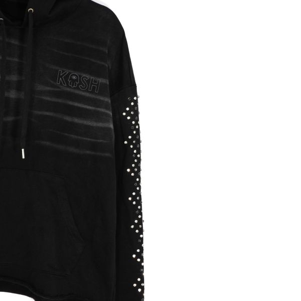 Kash Diamond Collection diamond argyle hoodie in black – view 3 of 8