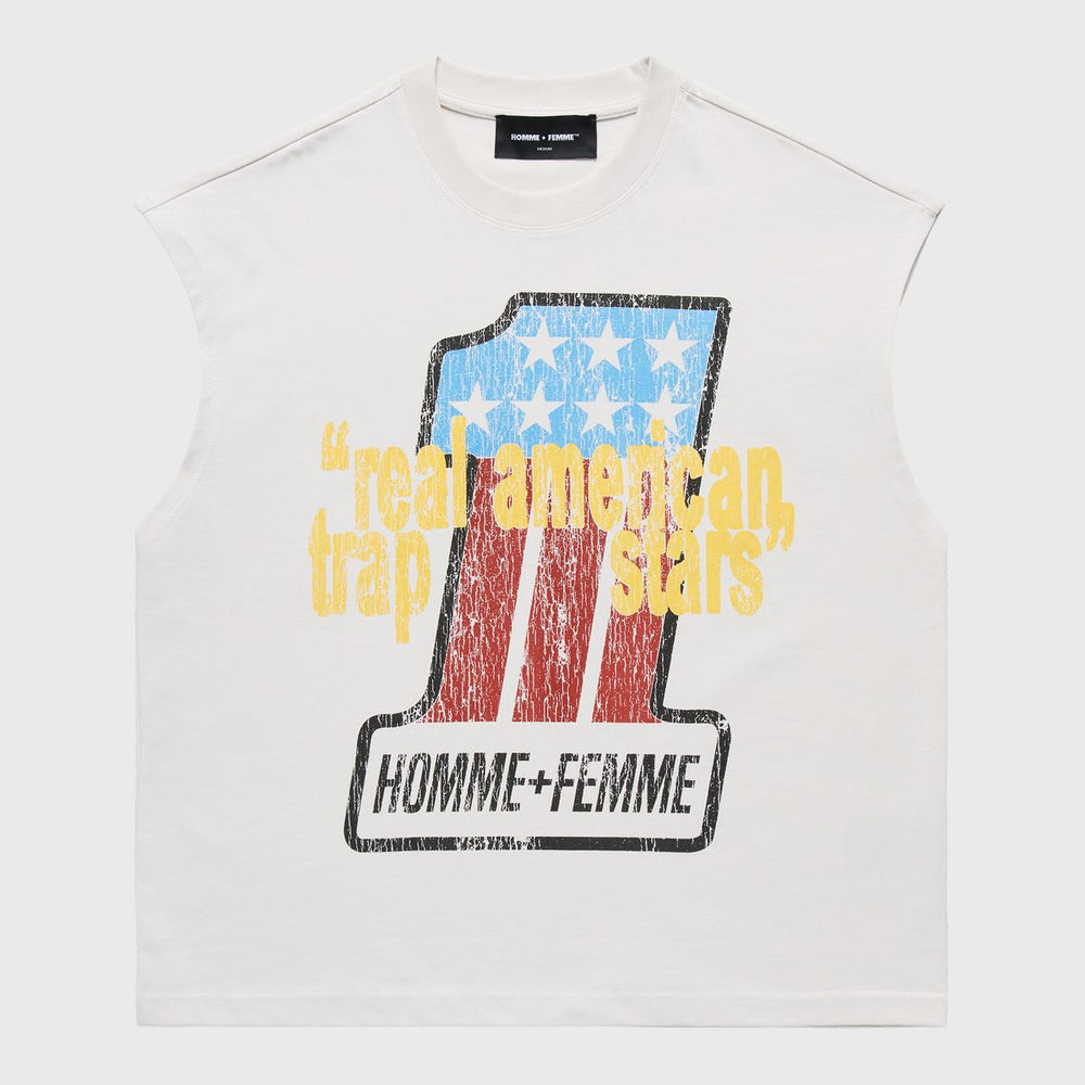Trap Star Cutoff Tee - White