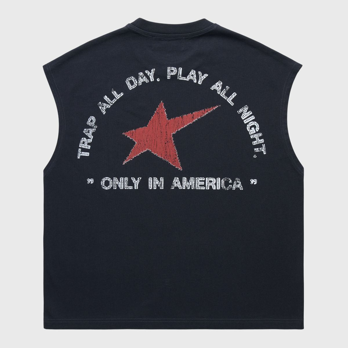 Trap Star Cutoff Tee - Black