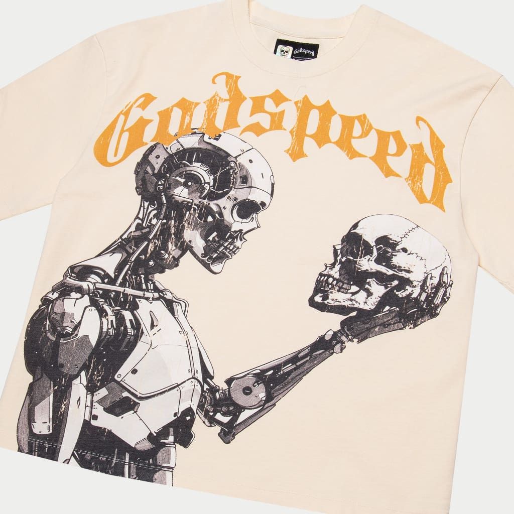 Mankind vs Ai III Short Sleeve - Bone/Yellow