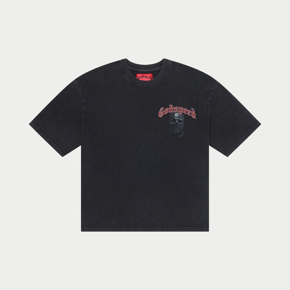 Godspeed Balaclava Szn T-Shirt in Grey Wash Red – view 3 of 3
