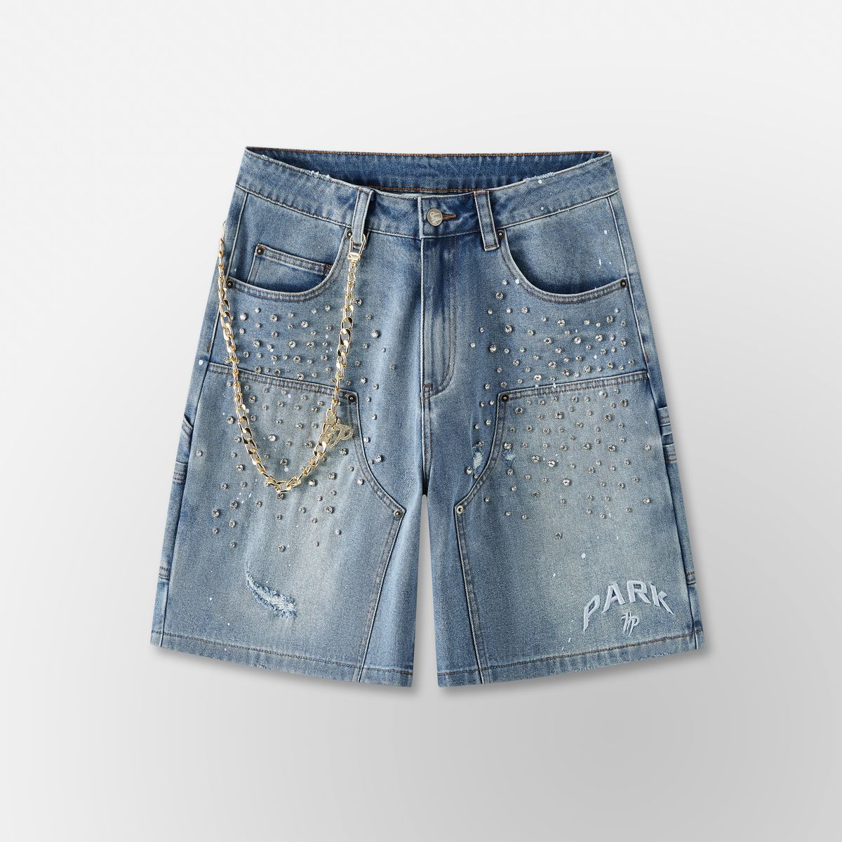 Double Knee Work Shorts - Blue