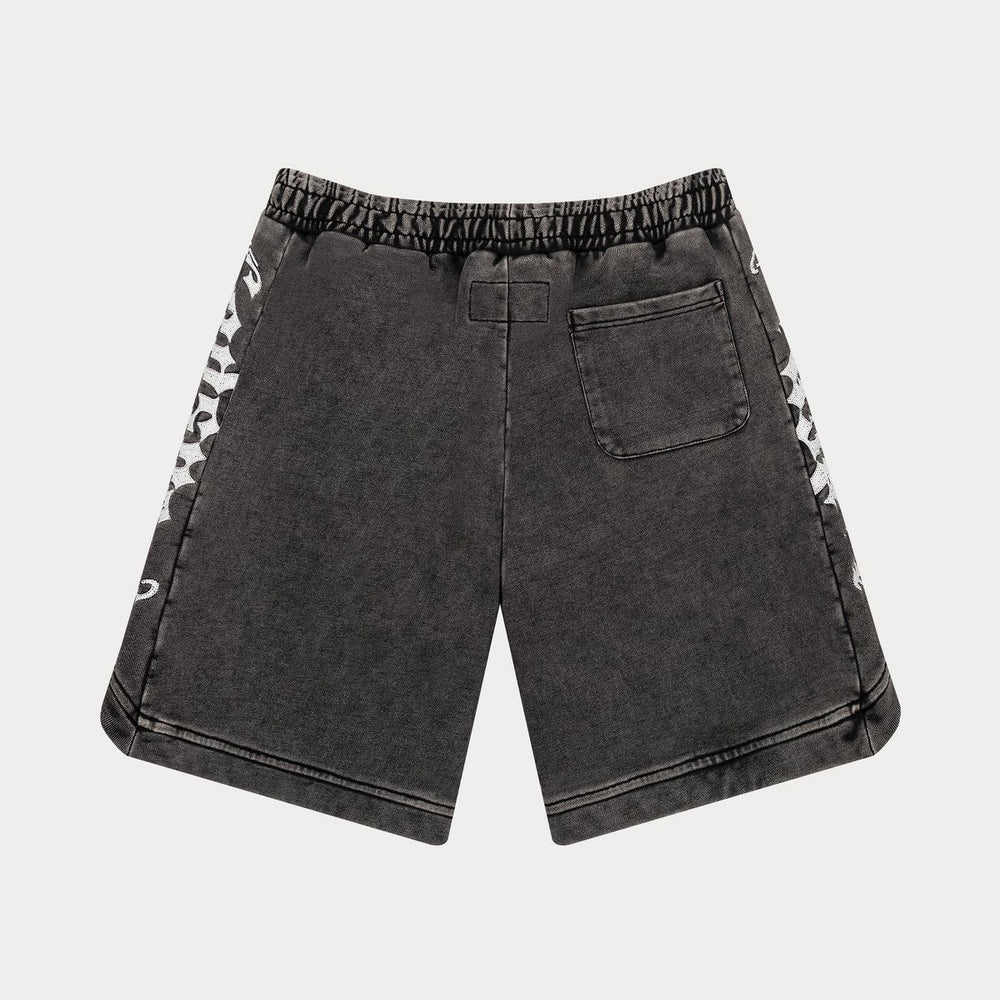 Godspeed CourtSide Shorts in charcoal wash, French terry shorts – view 3 of 3