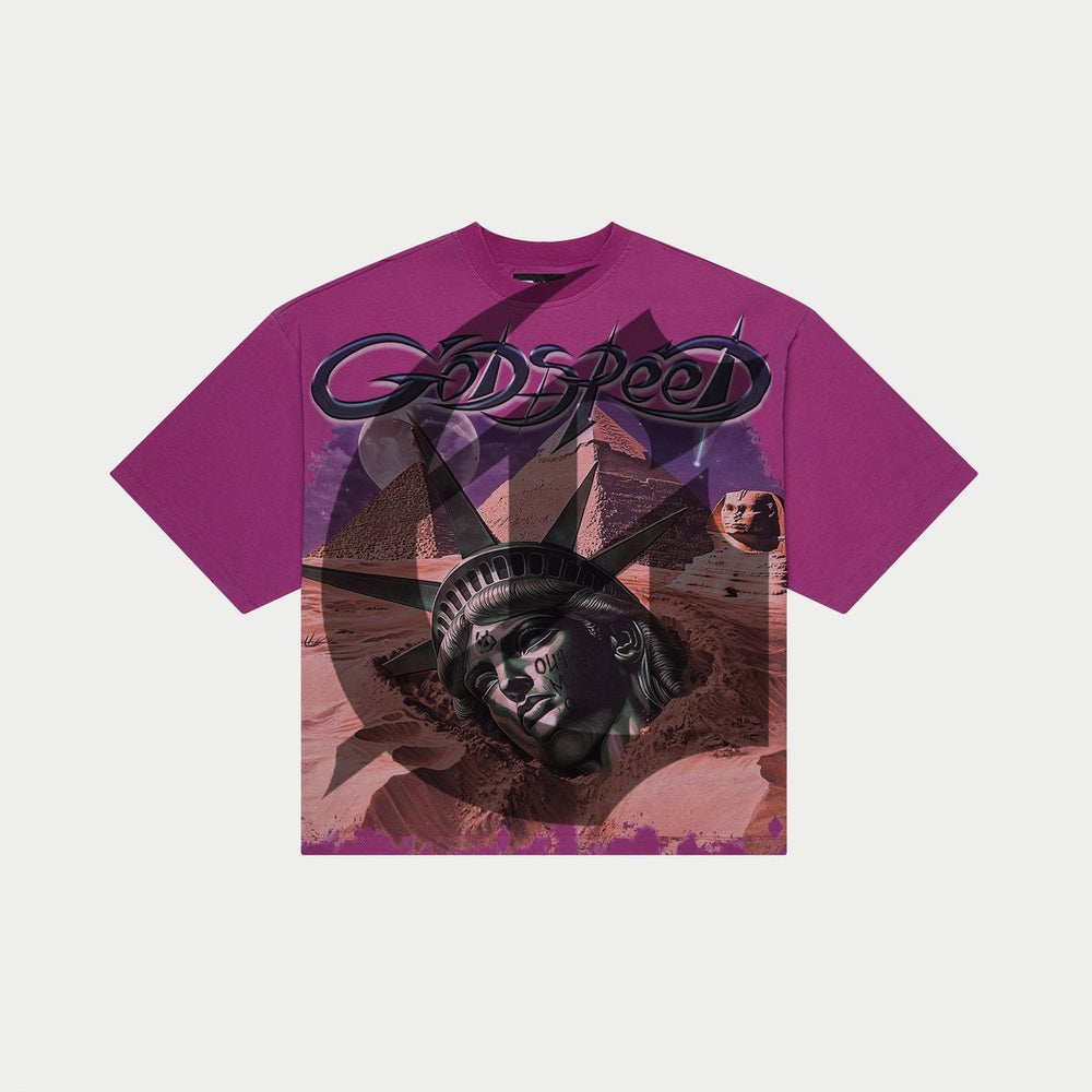 Godspeed Mother Cairo T-Shirt in plum wash – view 1 of 2