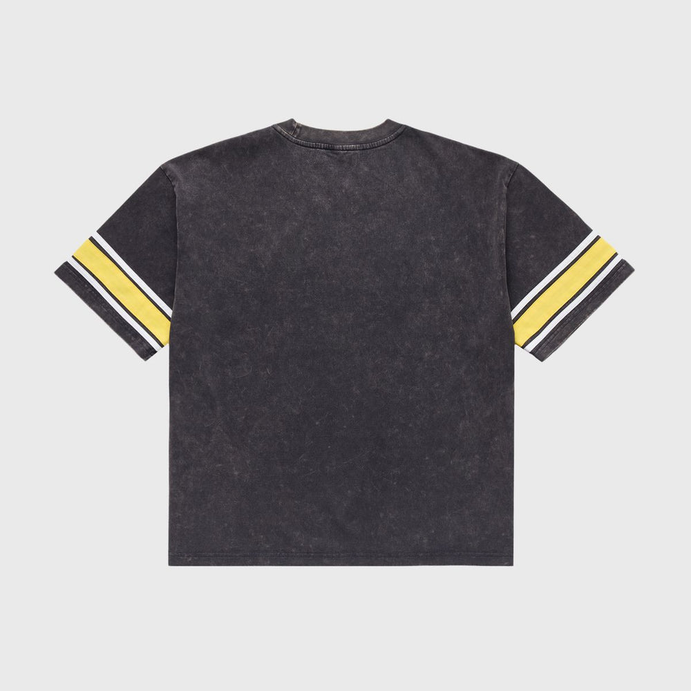 Homme + Femme Osaka Rhinestone Tee in black and yellow – view 2 of 2