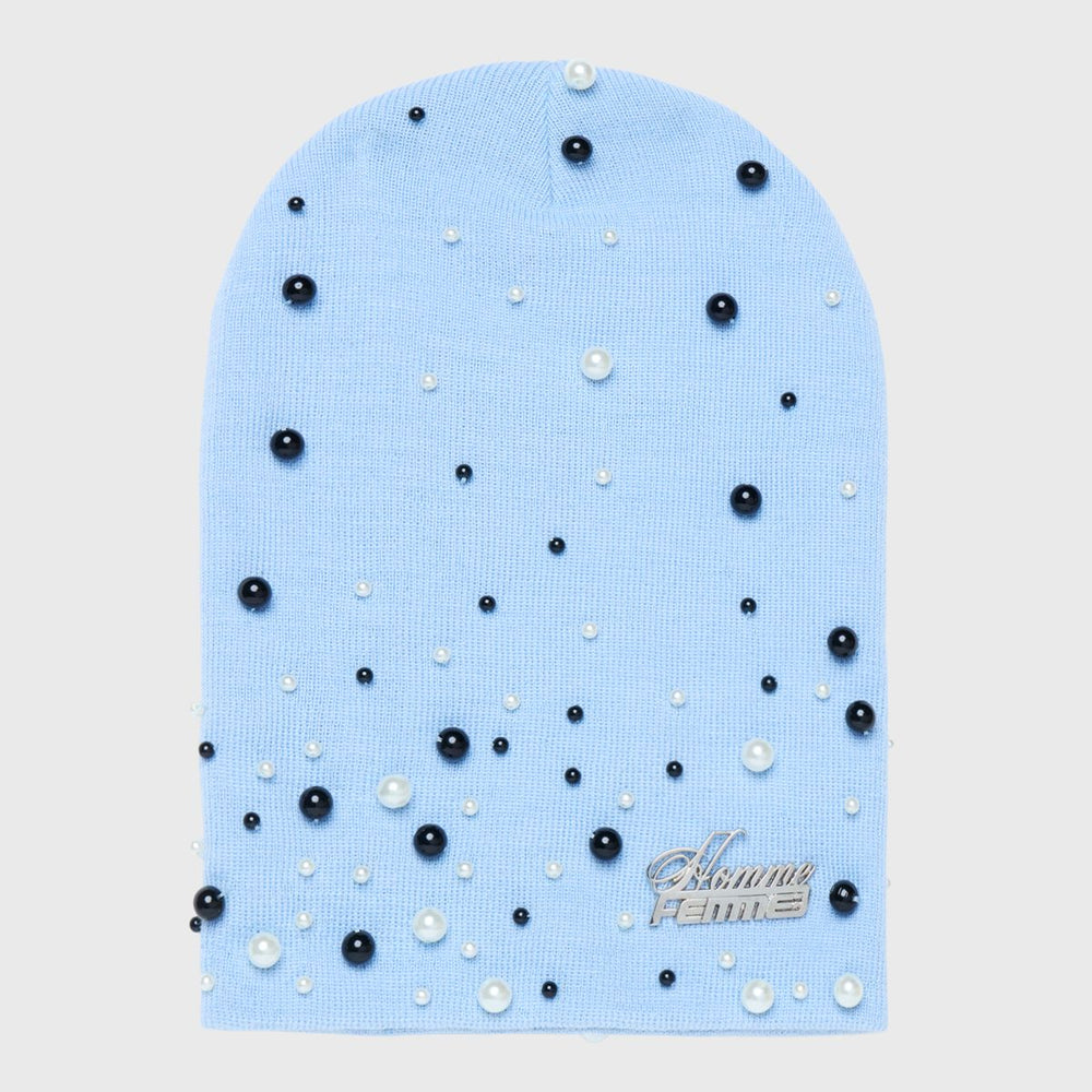 Homme + Femme Pearl Beanie in baby blue – view 1 of 3