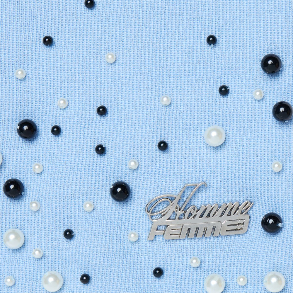 Homme + Femme Pearl Beanie in baby blue – view 3 of 3
