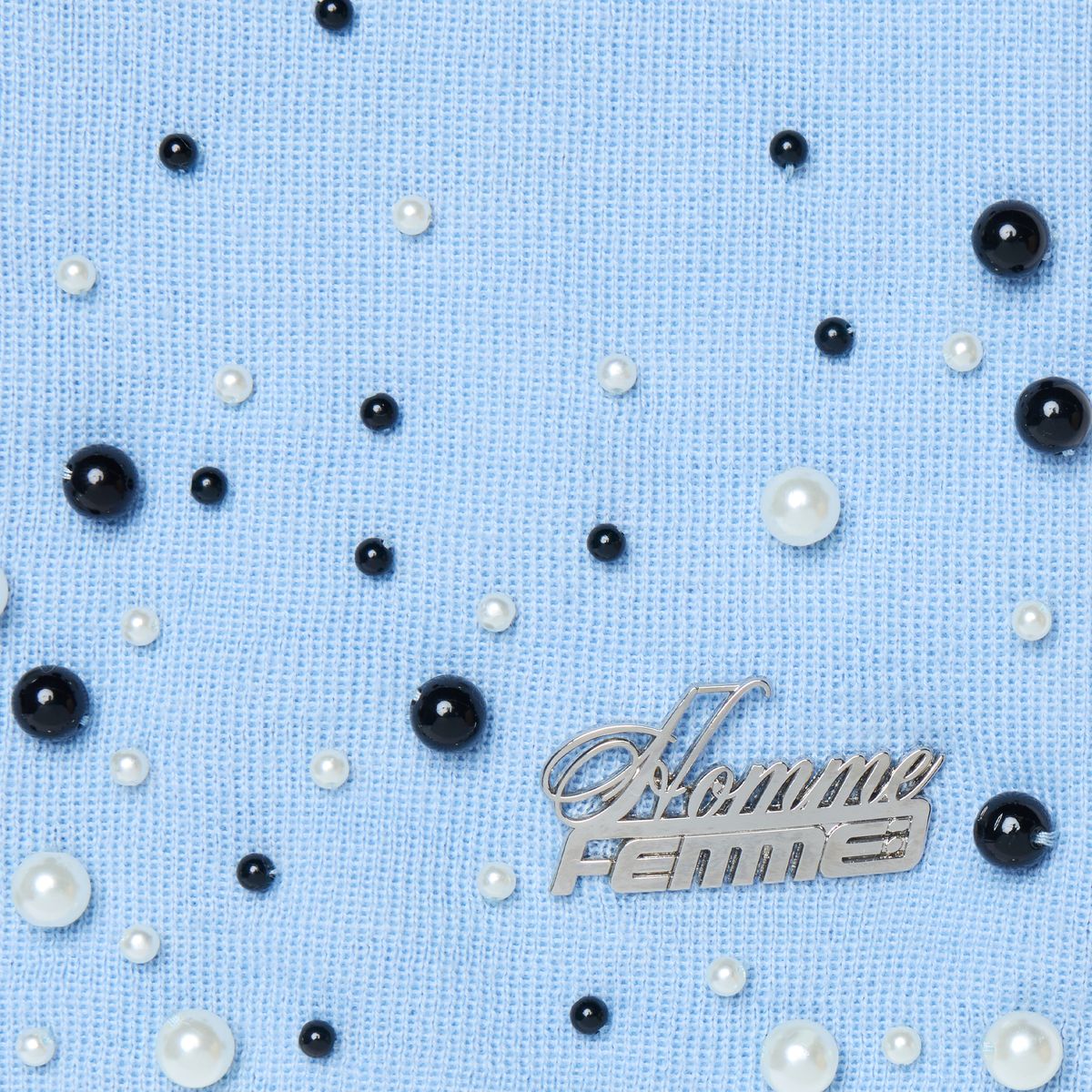 Homme + Femme Pearl Beanie in baby blue – view 3 of 3