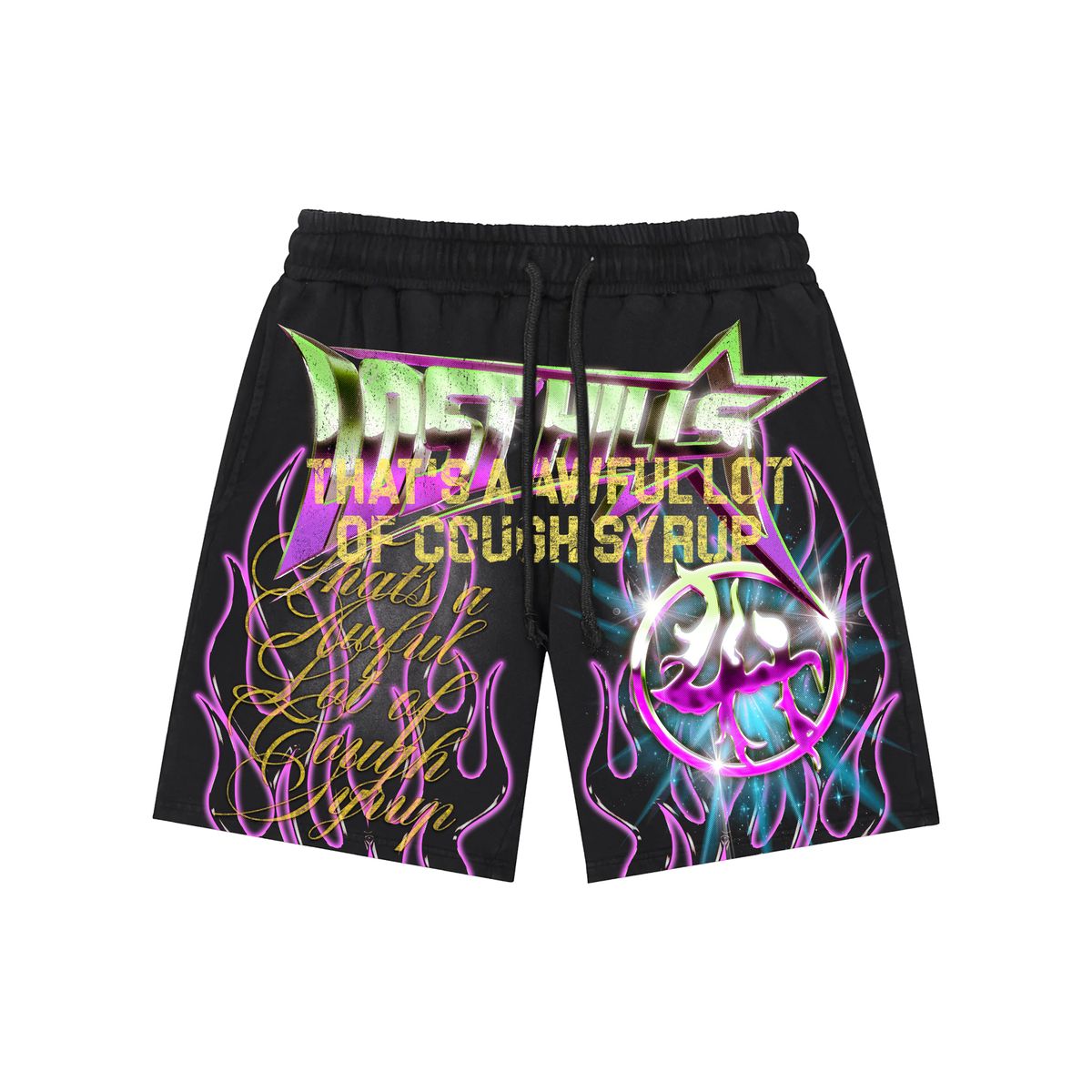 LHALOCS 002 BLACK SHORTS