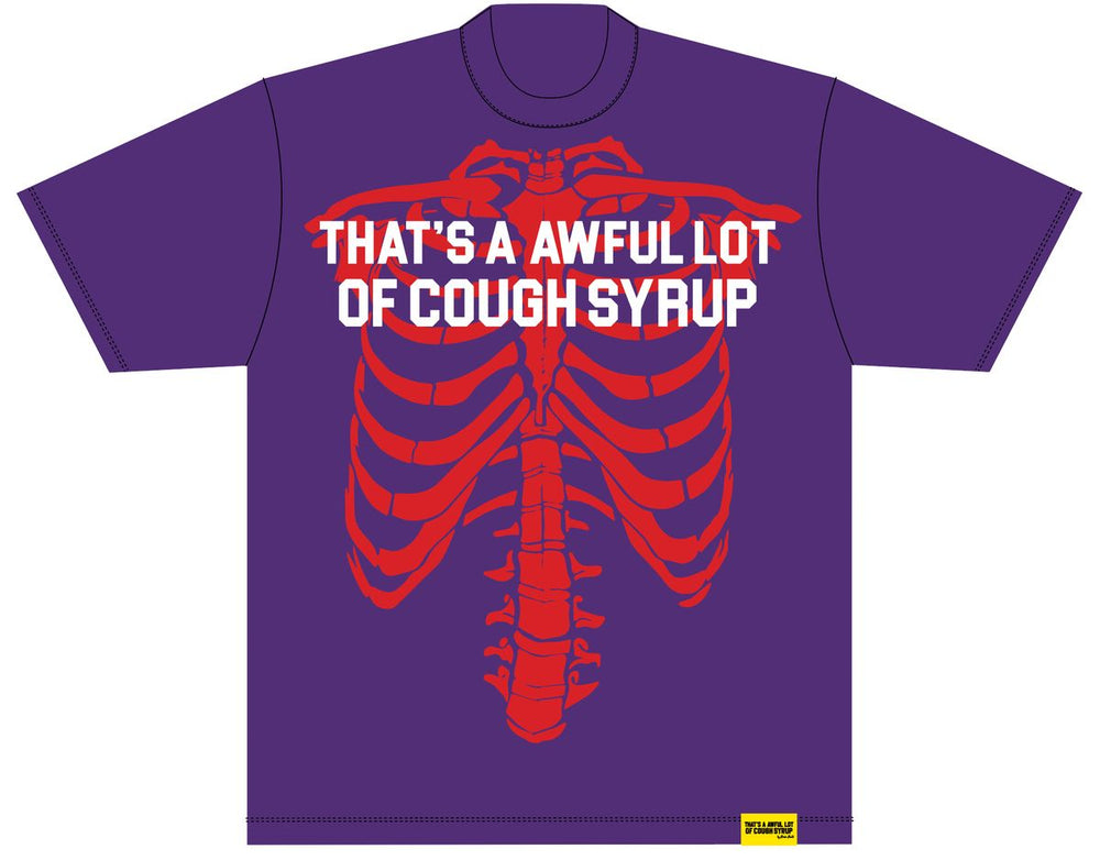 That's A Awful Lot Of Cough Syrup Ribcage T-Shirt in purple – view 1 of 1