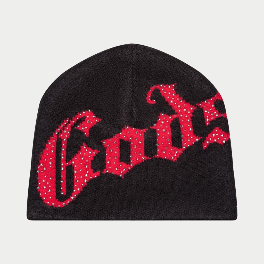 OG Logo Studded Beanie (BOOM) - Black/Red