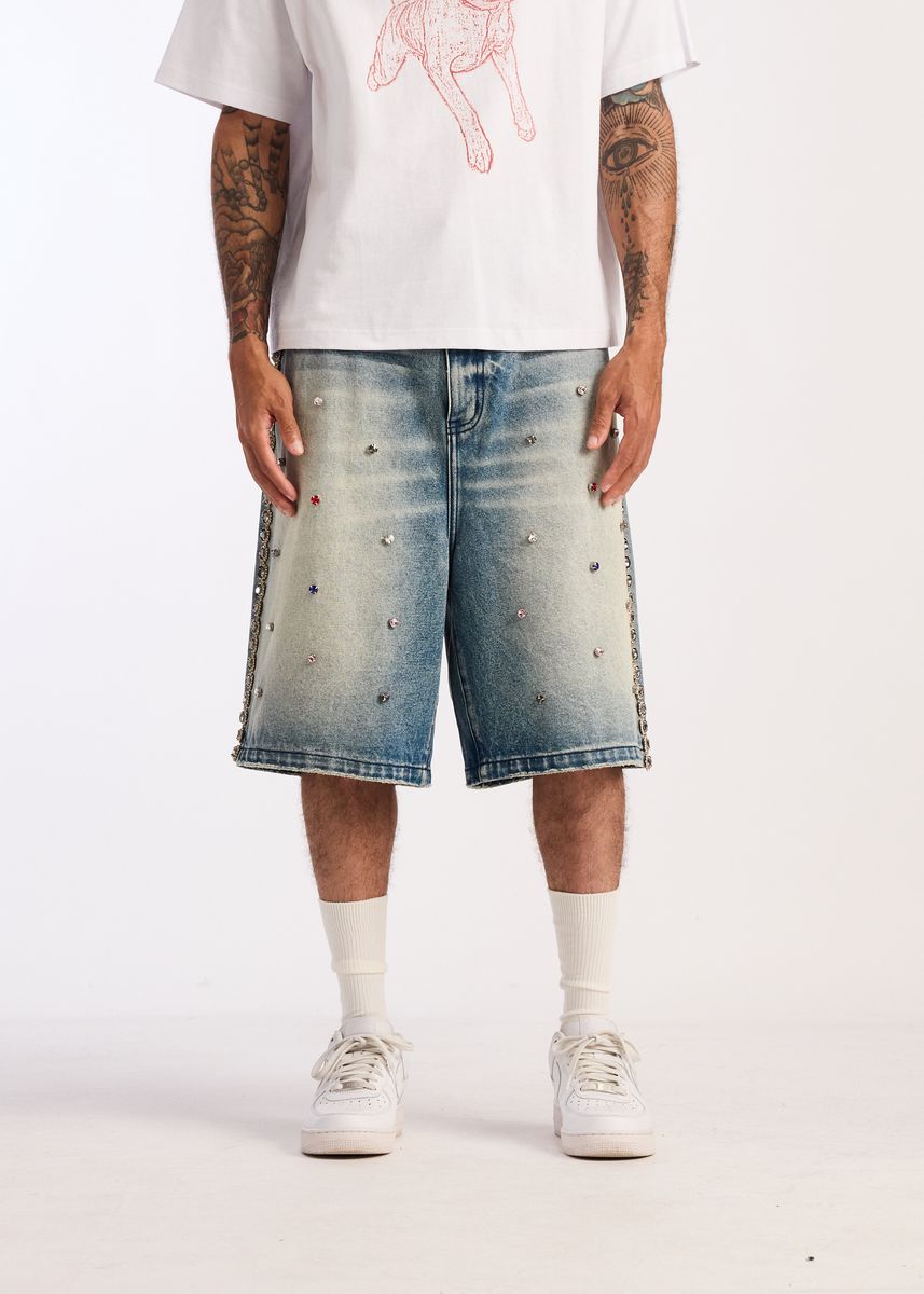 Embellish Thanos Shorts in blue, men’s denim shorts – view 3 of 3