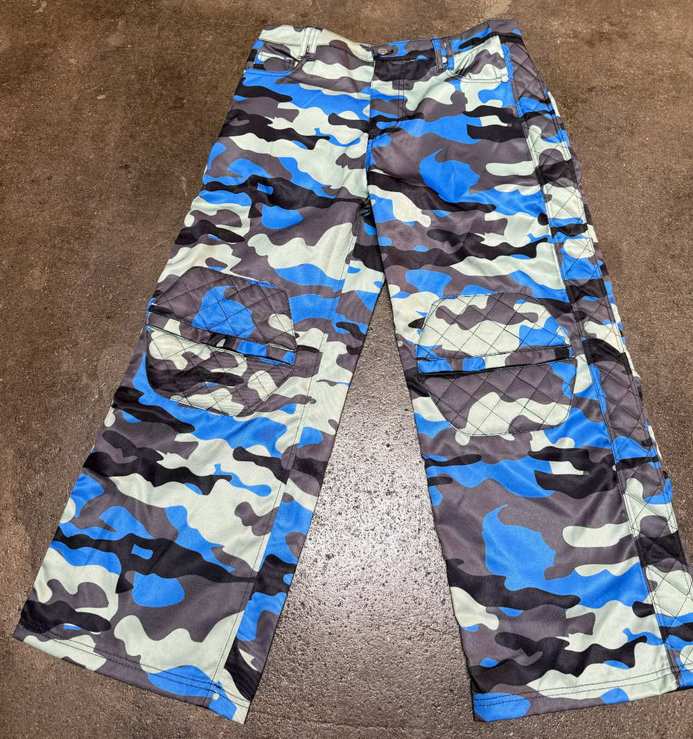Homme + Femme Phantom Cargo Shorts in blue camo – view 1 of 4
