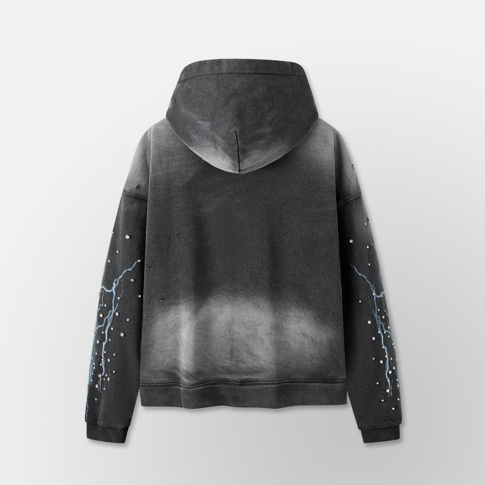 Hyde Park Divine Awakening Throw Back Full Zip Hoodie in black – view 2 of 2