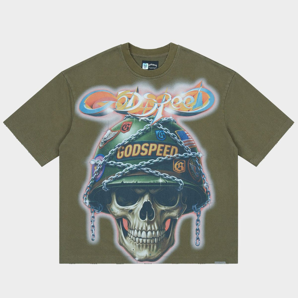 Godspeed Badges of Honor T-shirt (Military Green) – view 1 of 3
