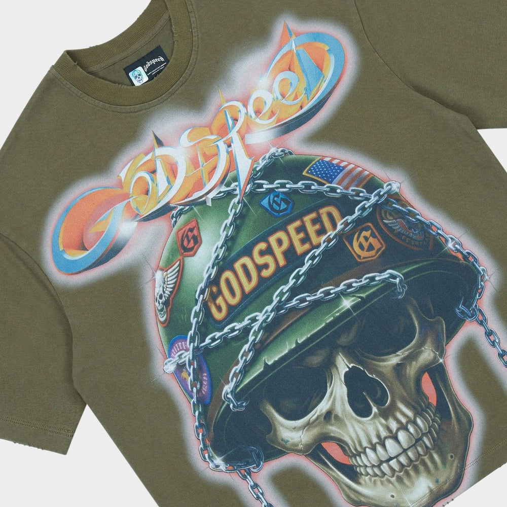 Godspeed Badges of Honor T-shirt (Military Green) – view 3 of 3