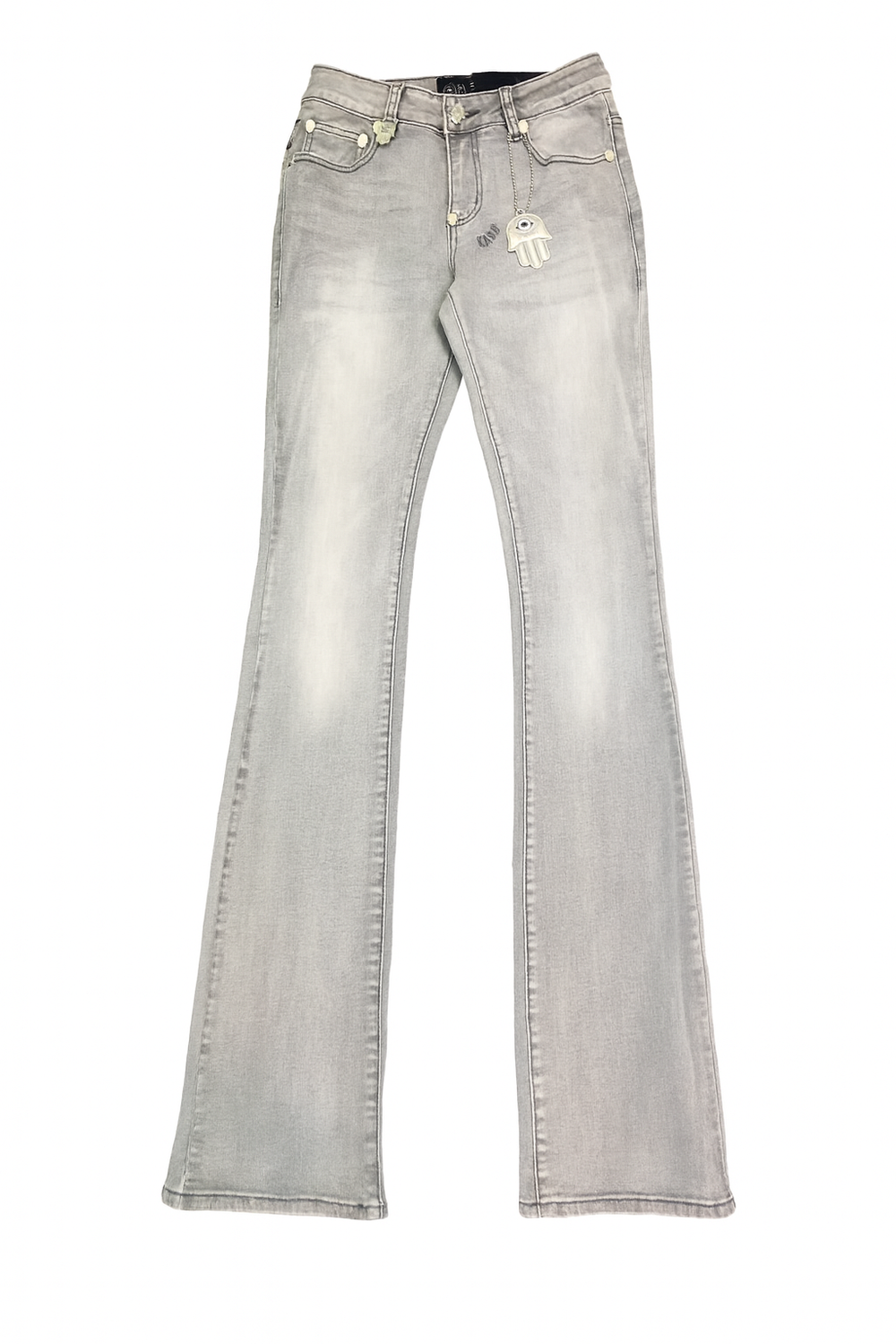 Kash Hamsa-47 Stacked Denim in grey – view 1 of 2