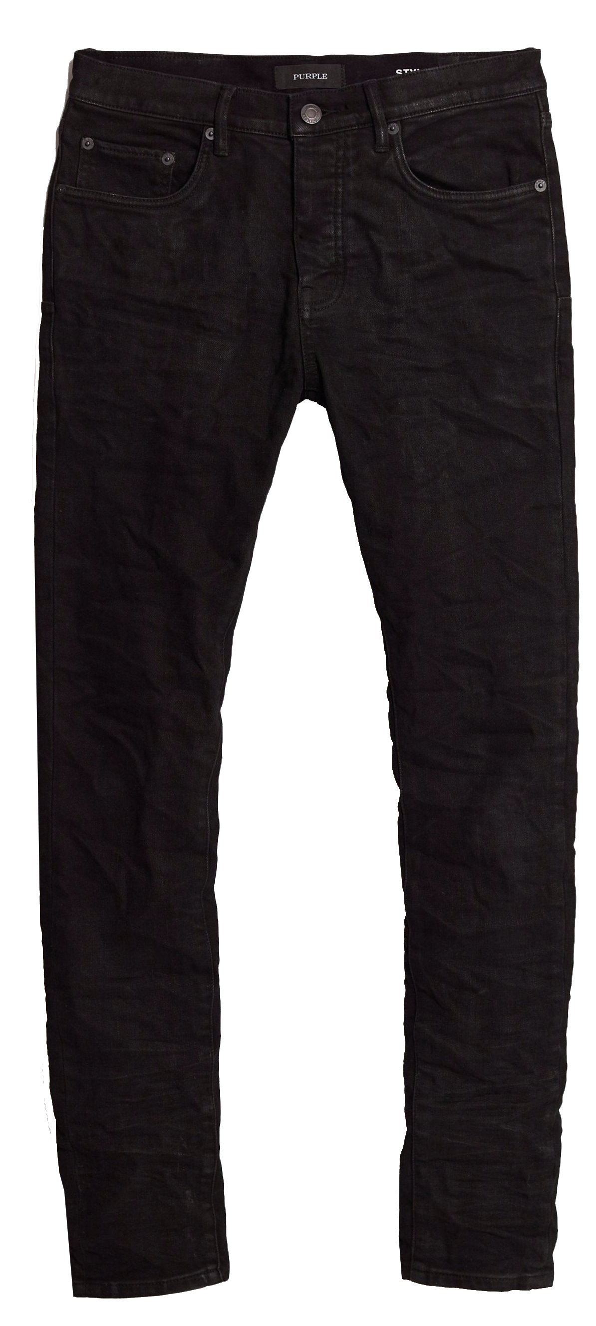 Purple Brand P001 Resin Denim 3/D men's jeans in black resin – view 1 of 4