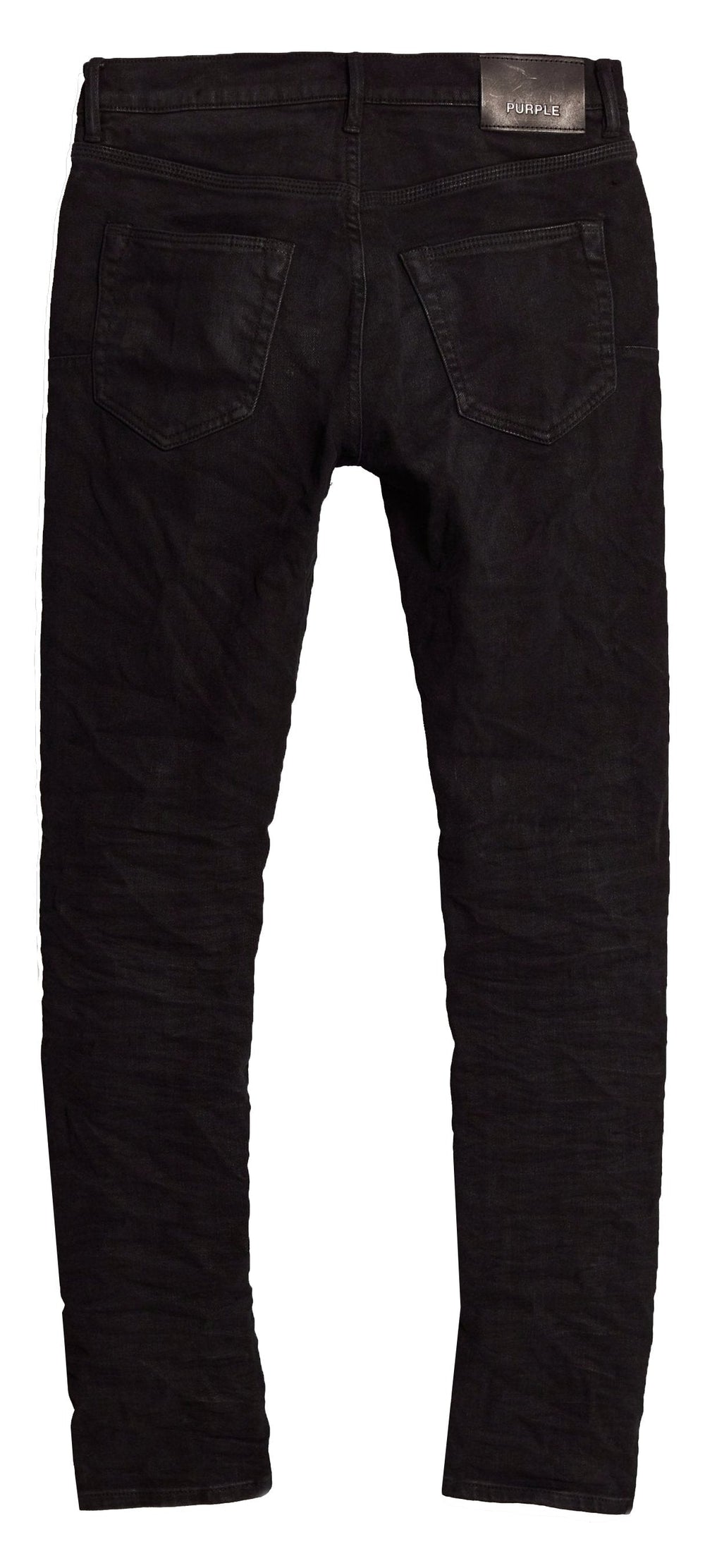 Purple Brand P001 Resin Denim 3/D men's jeans in black resin – view 2 of 4