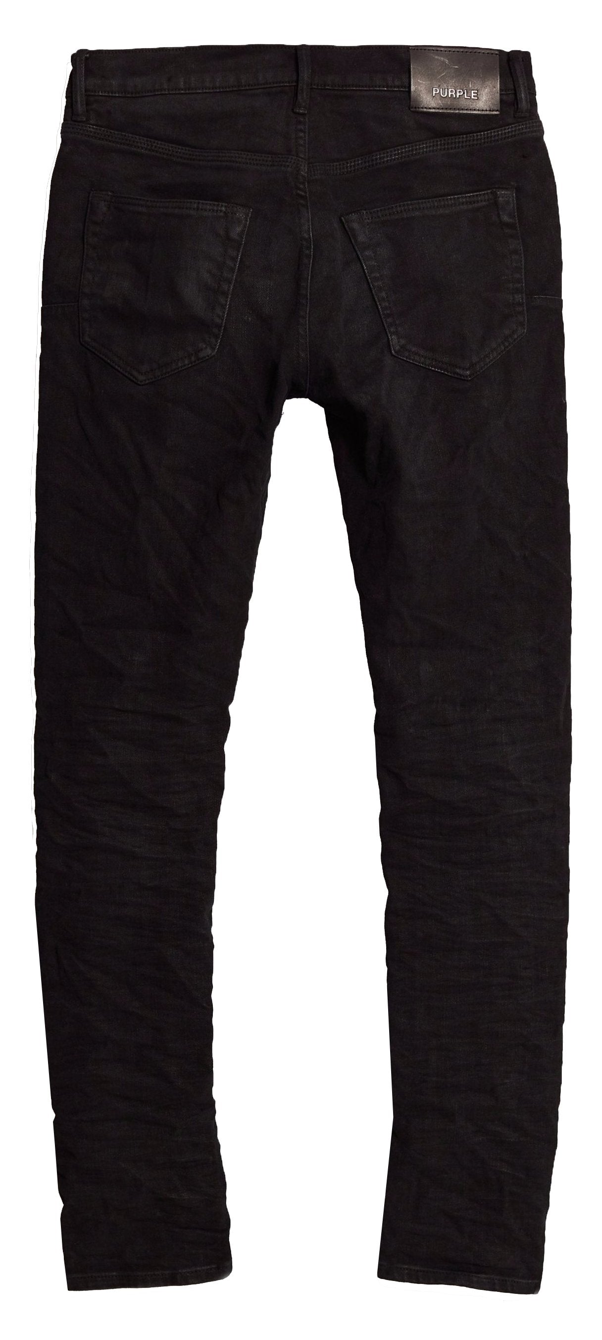 Purple Brand P001 Resin Denim 3/D men's jeans in black resin – view 2 of 4
