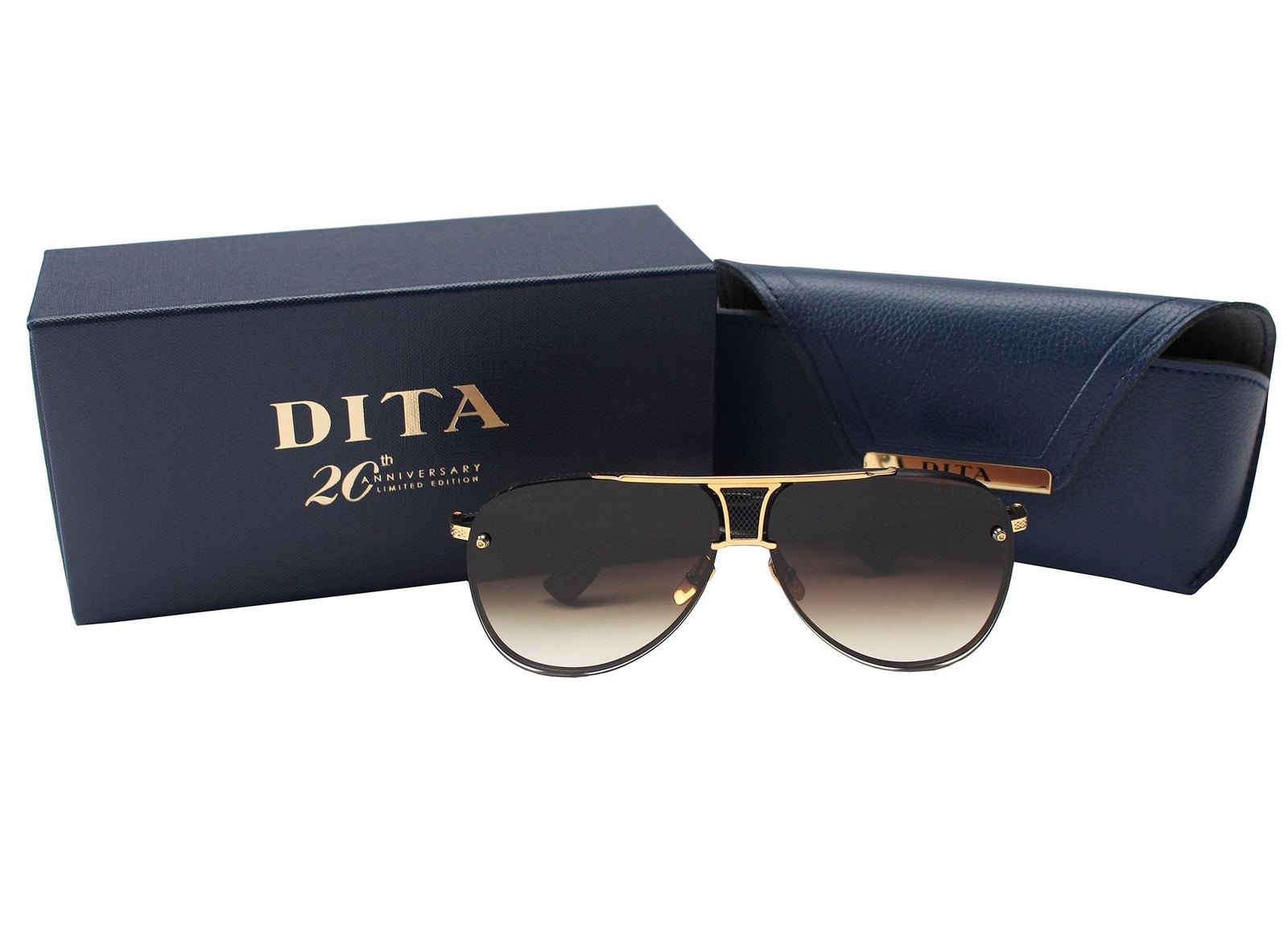 DITA Decade-Two Aviator Sunglasses in black and gold – view 5 of 8