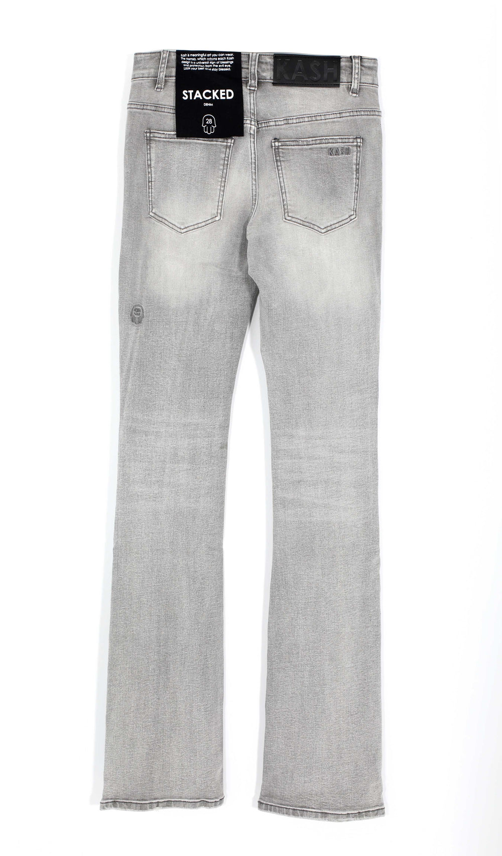 Kash Hamsa-27-S Straight Stacked Denim in grey – view 2 of 6