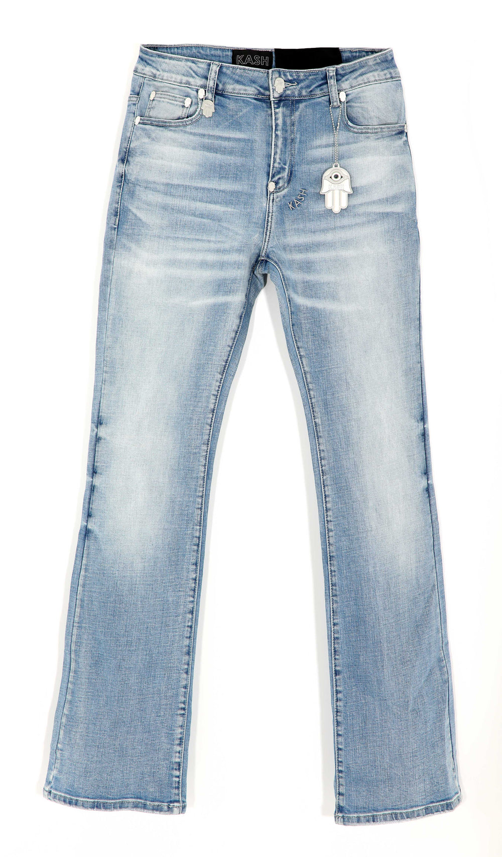Kash Hamsa-40 flared jeans in blue – view 1 of 11