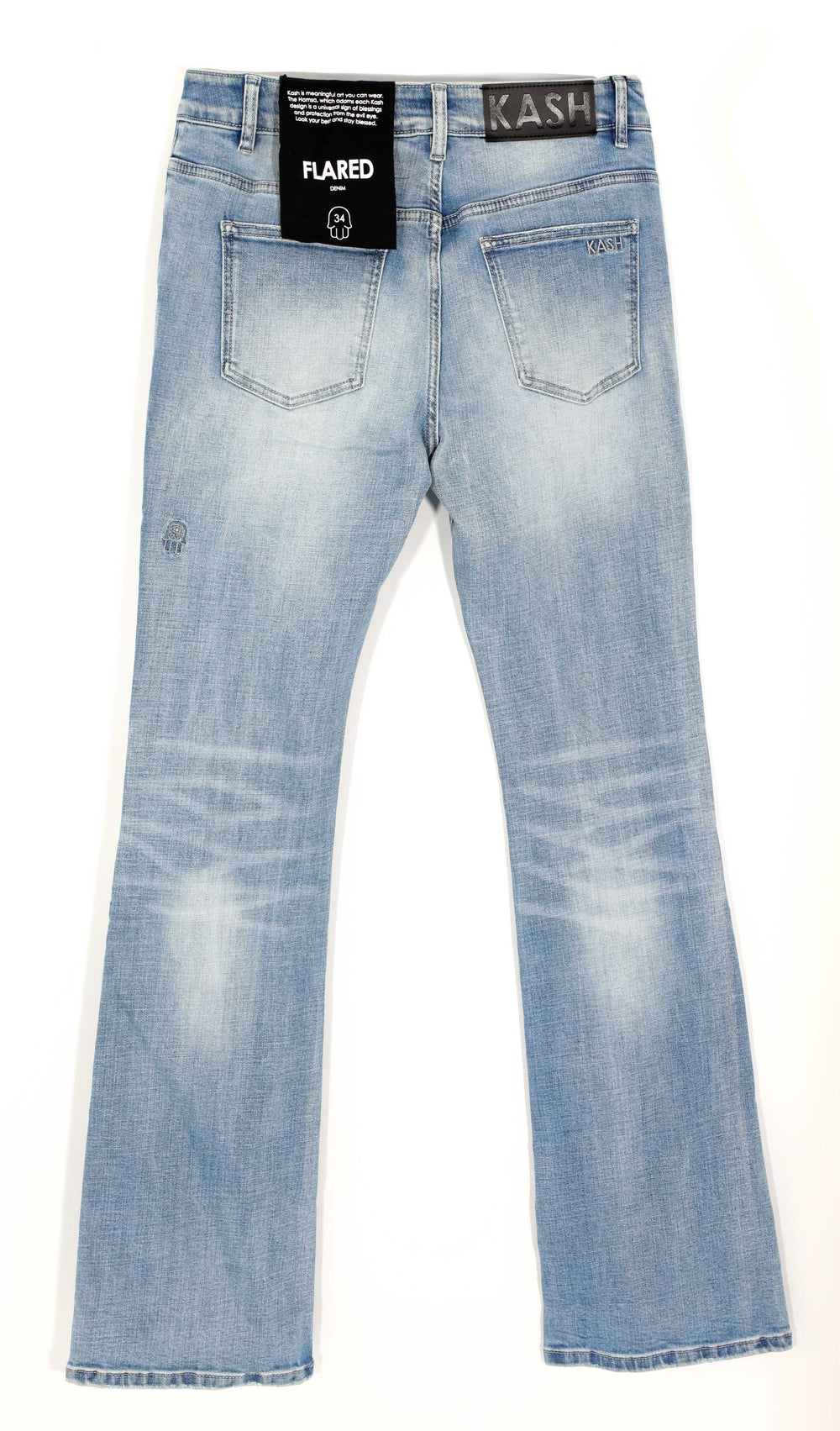 Kash Hamsa-40 flared jeans in blue – view 2 of 11