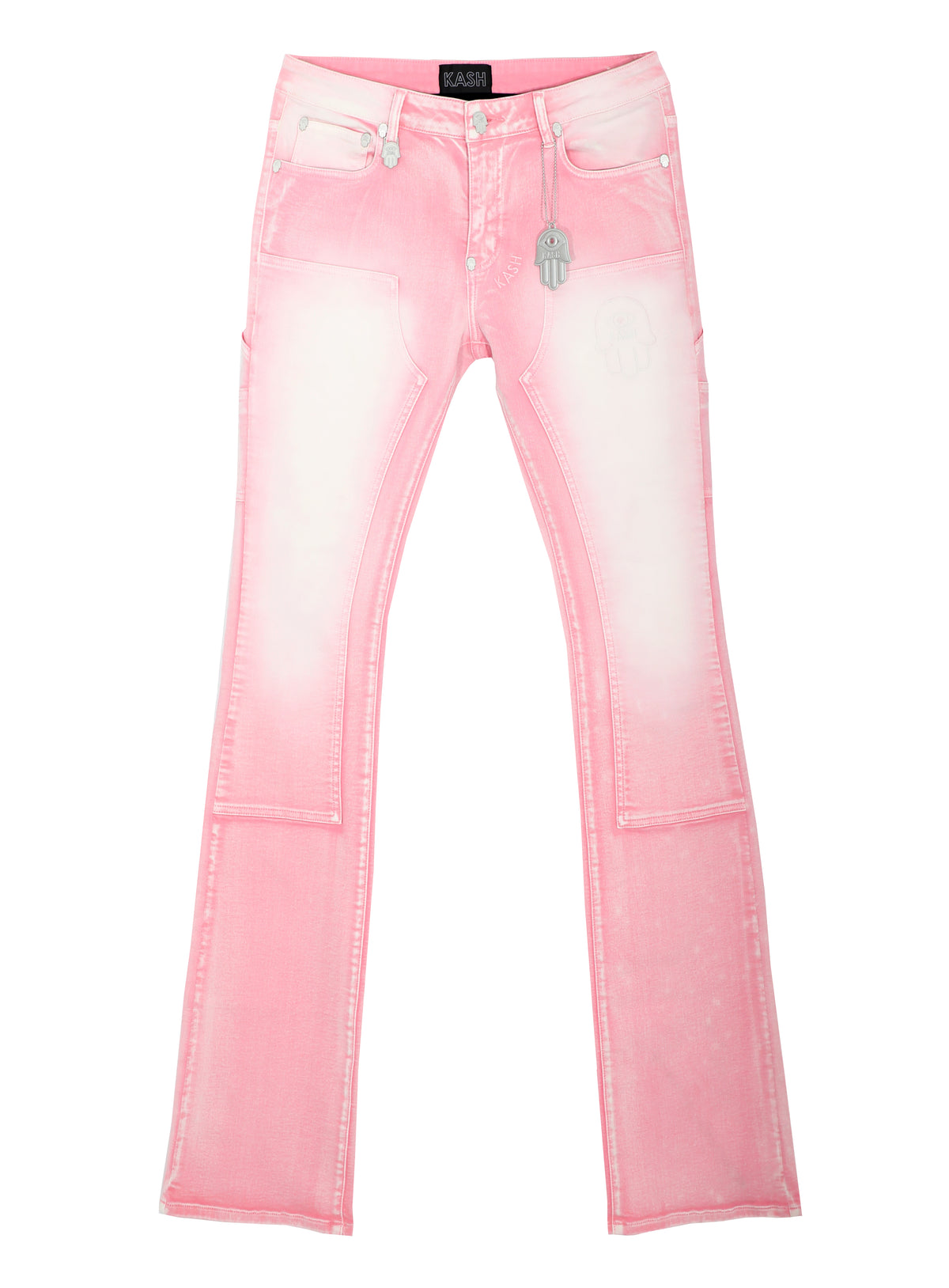 Kash Hamsa-43 Stacked Denim in pink, stacked jeans – view 1 of 5