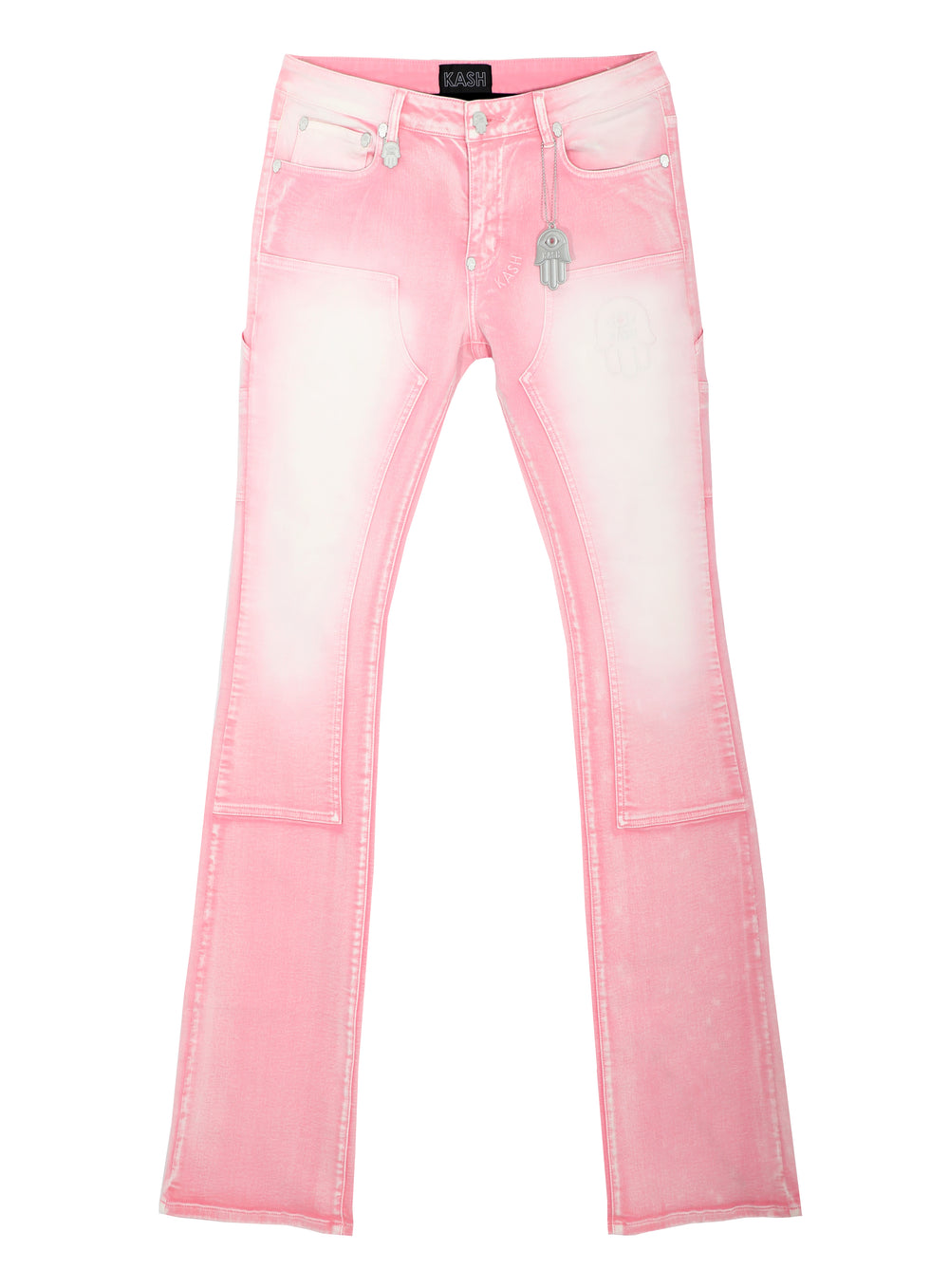 Kash Hamsa-43 Stacked Denim in pink, stacked jeans – view 1 of 5
