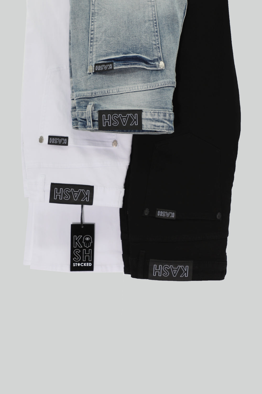 Kash Stacked Denim in white – view 3 of 3