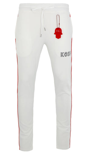 KASH Pipe Track Pants - White