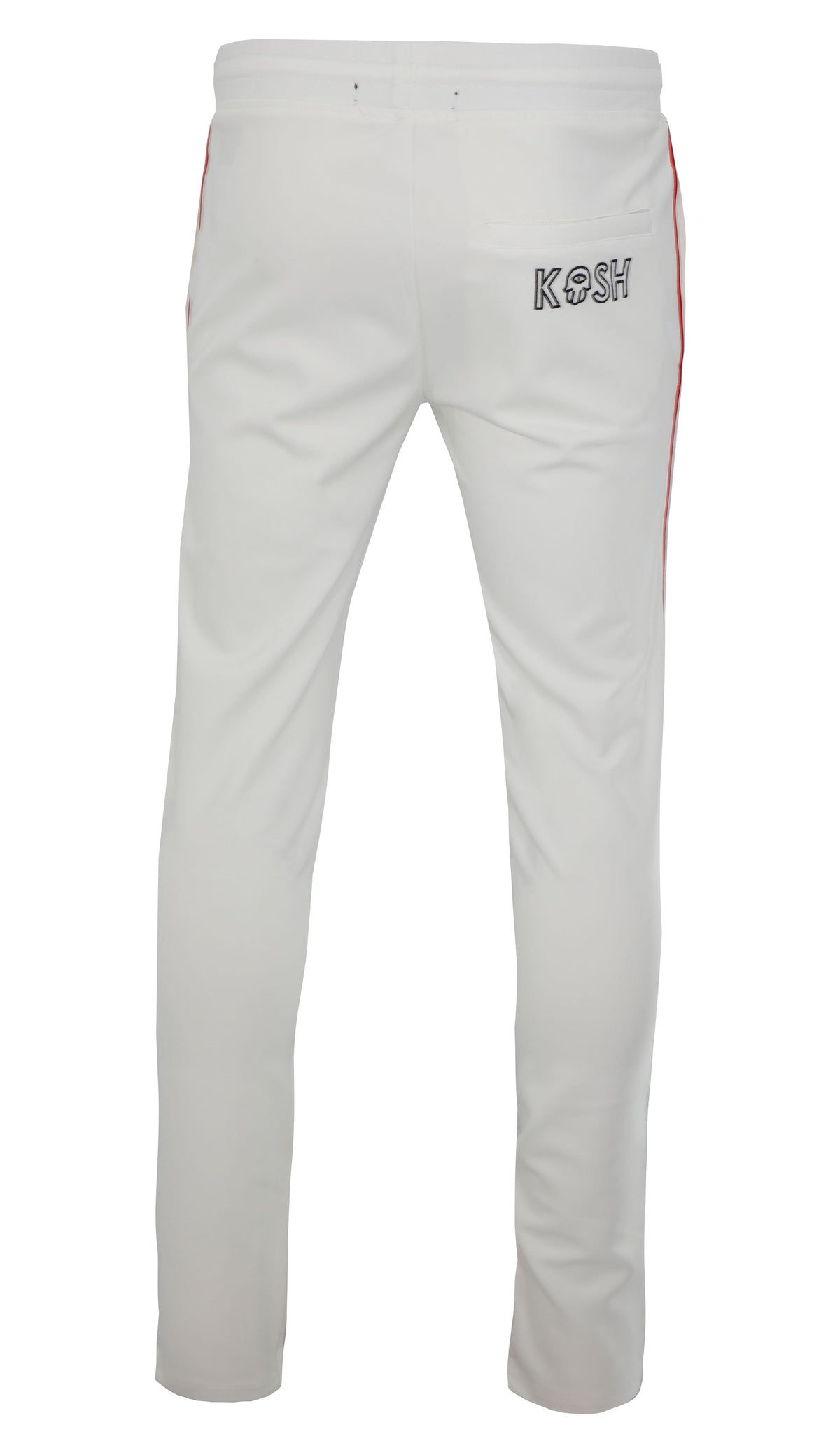 KASH PIPE TRACK PANTS - WHITE