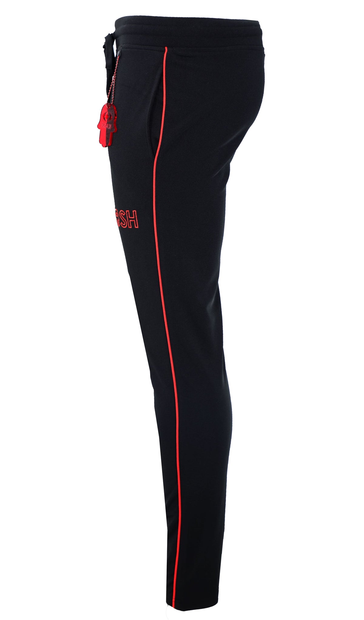 KASH PIPE TRACK PANTS - BLACK