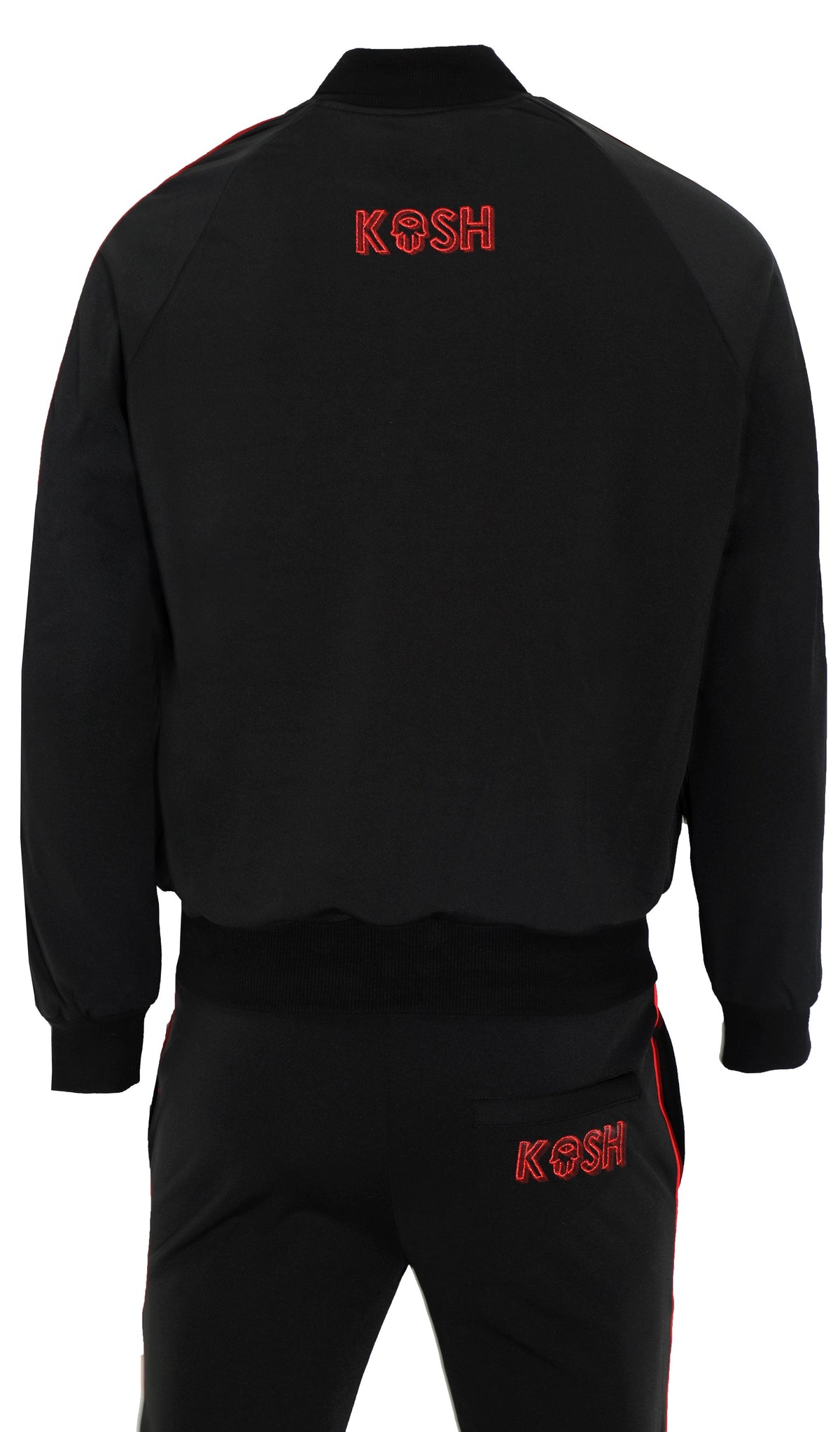 KASH PIPE TRACK JACKET - BLACK