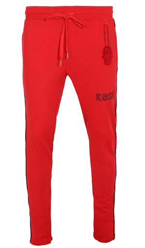 KASH Pipe Track Pants - Red