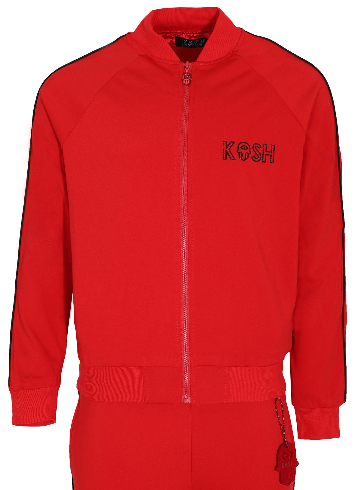 KASH PIPE TRACK JACKET - RED