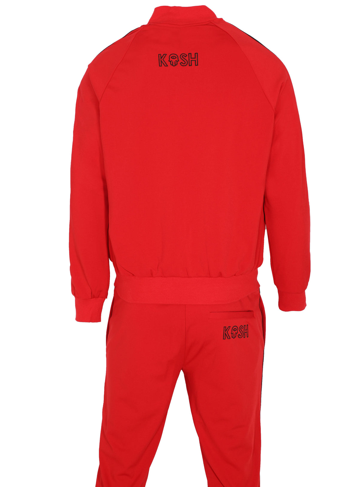 KASH PIPE TRACK PANTS - RED