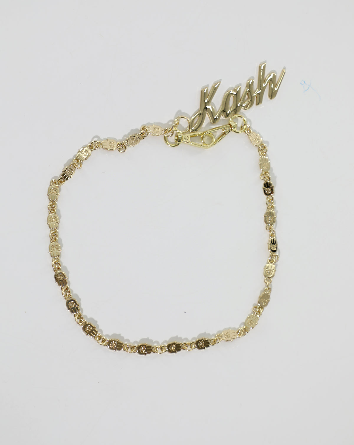 KASH Hamsa Wallet Chains 1Layer- Gold