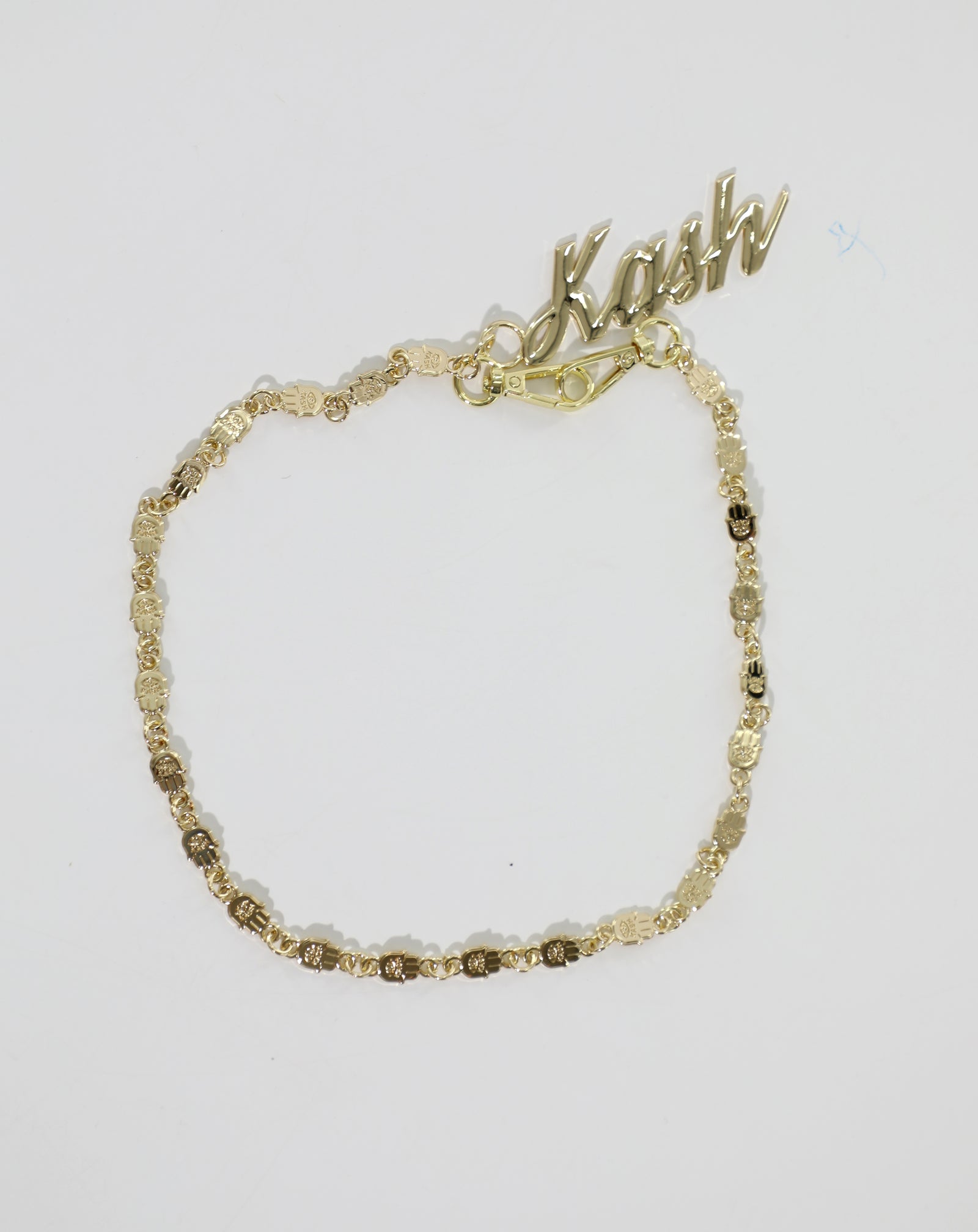 KASH Hamsa Wallet Chains 1Layer- Gold