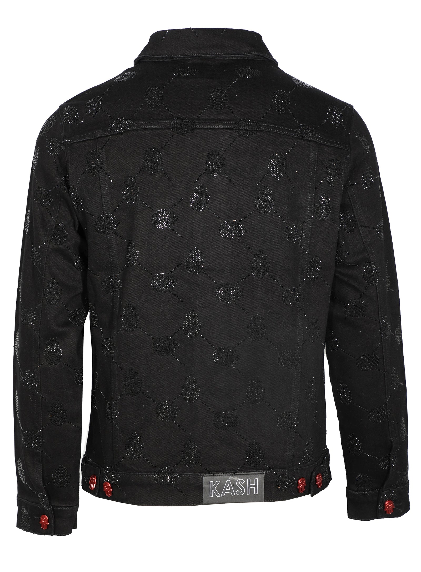 Kash Diamond Collection Argyle Stoned Jacket in black – view 2 of 11