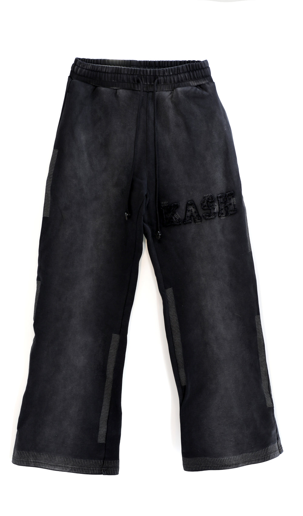 Kash Logo Destroyed sweatpants in black – view 1 of 2