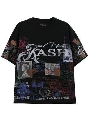 Kash Passport Collection Heavyweight Oversized Tee – Black