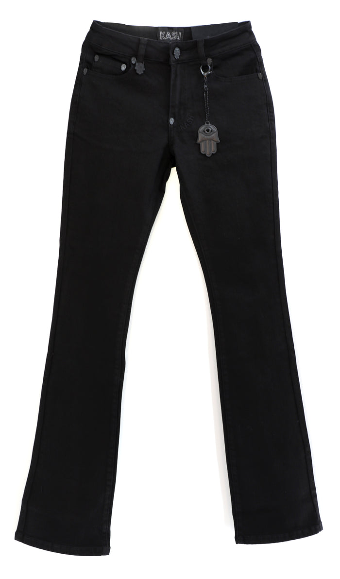 Kash Men's Stacked Jeans – Black