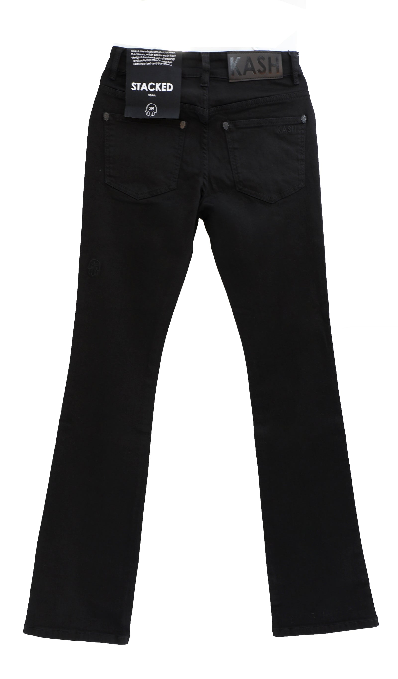 Kash Plain Black Stacked Denim in black – view 2 of 2
