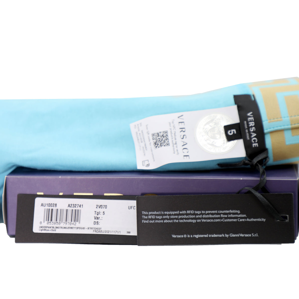 Men&#39;s Versace Trunk-Light Blue