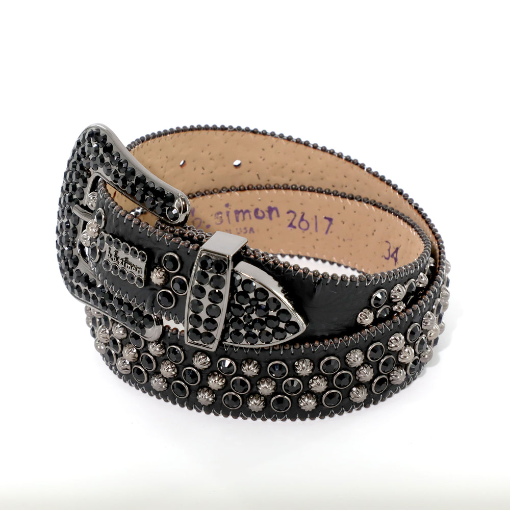 B.B. Simon Belt with Black Swarovski and Pewter Parachute in black – view 2 of 4