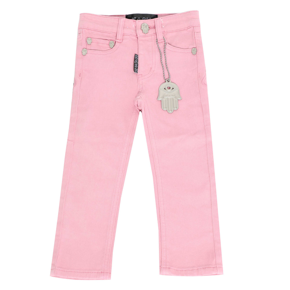 Kash Kids Denim with Hamsa Pocket in pink – view 1 of 2