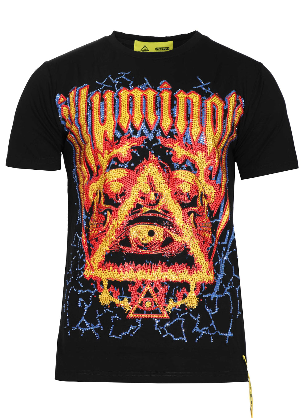 ILLUMINATI CRYSTAL TEE - BLACK